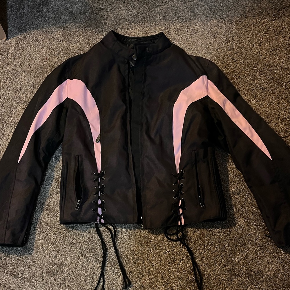 Nexgen women’s black and pink riding jacket
